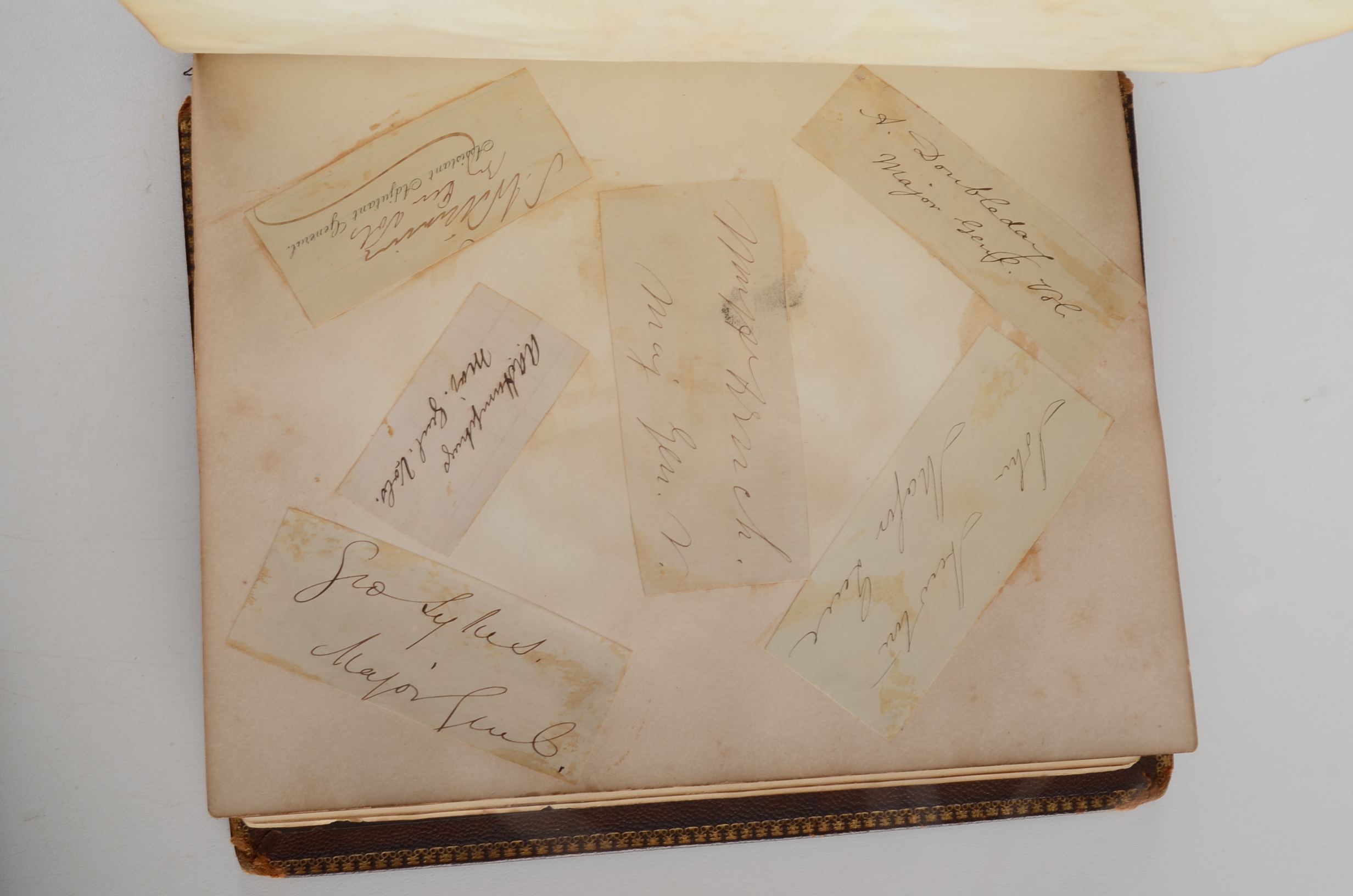 Rare Album with 142 Signatures of Lincoln & Historic 19th C. Men