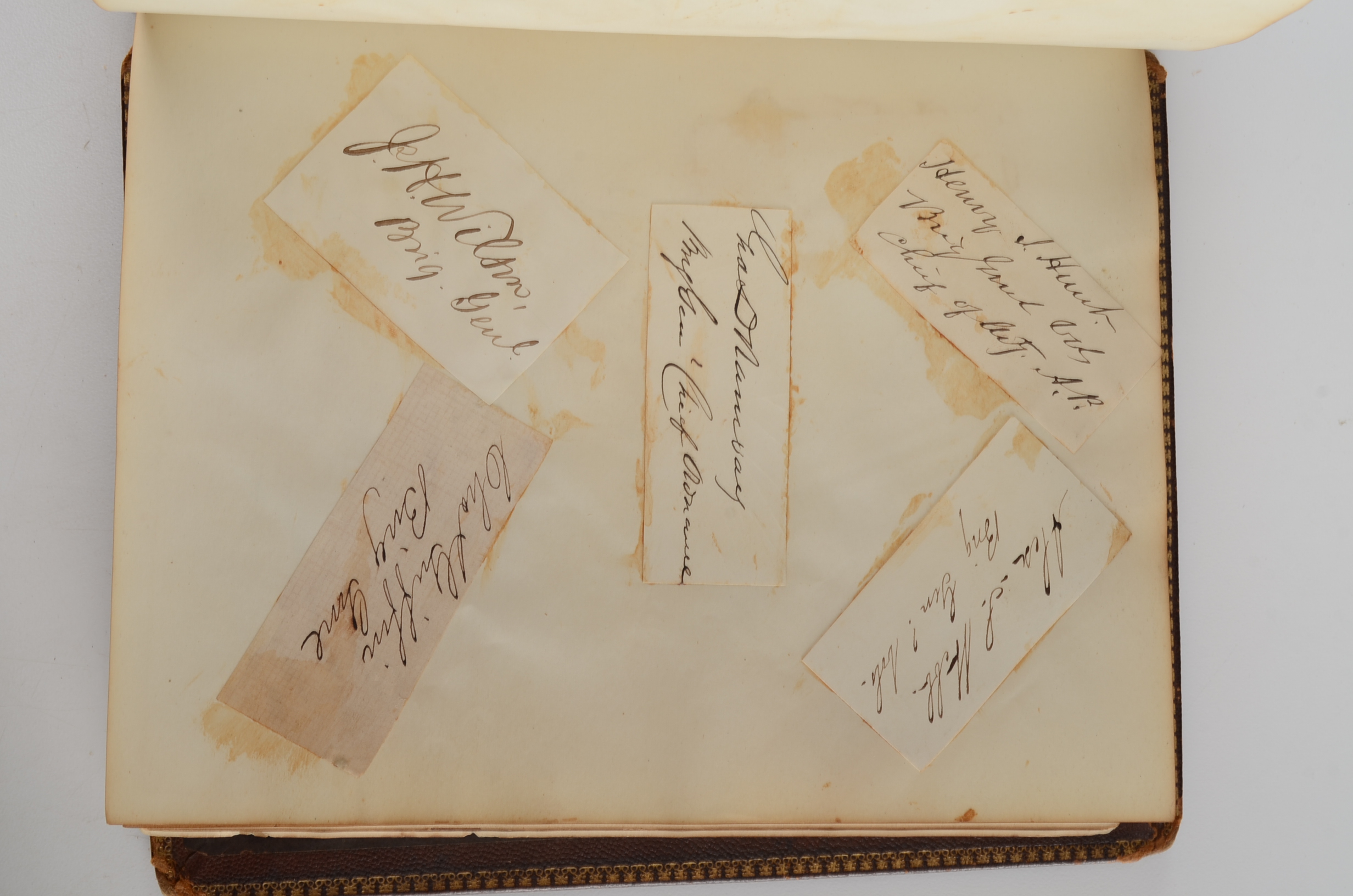 Rare Album with 142 Signatures of Lincoln & Historic 19th C. Men