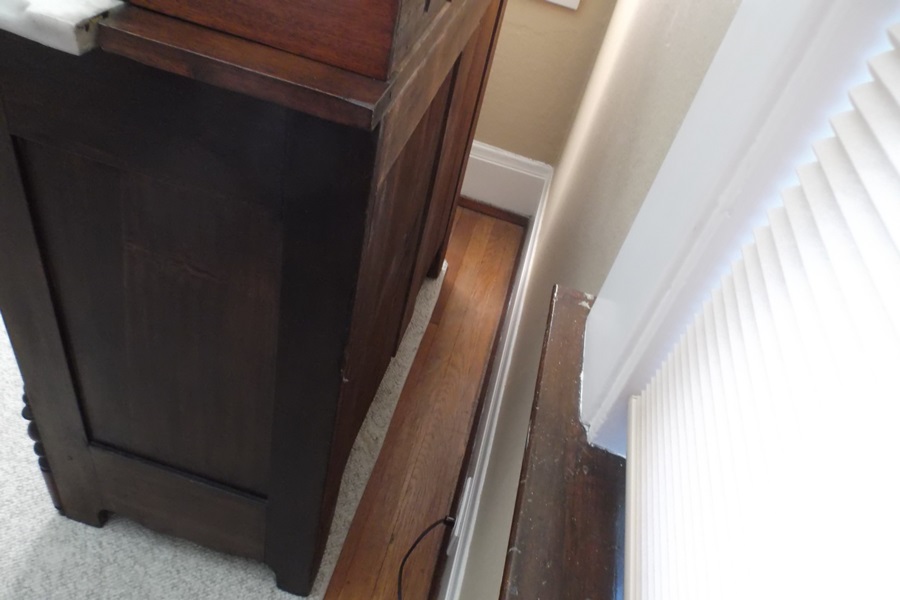 Victorian Walnut Swivel Mirror Dresser