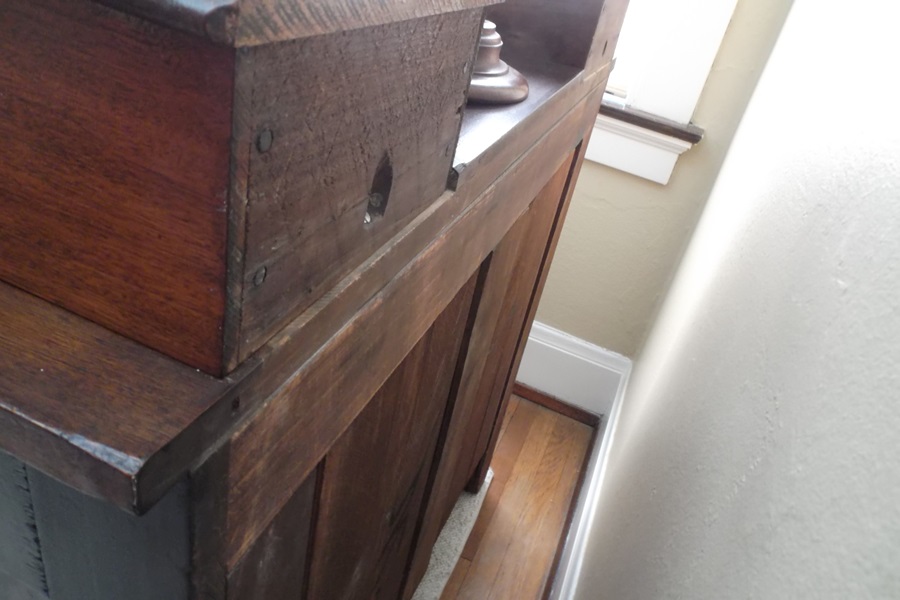 Victorian Walnut Swivel Mirror Dresser