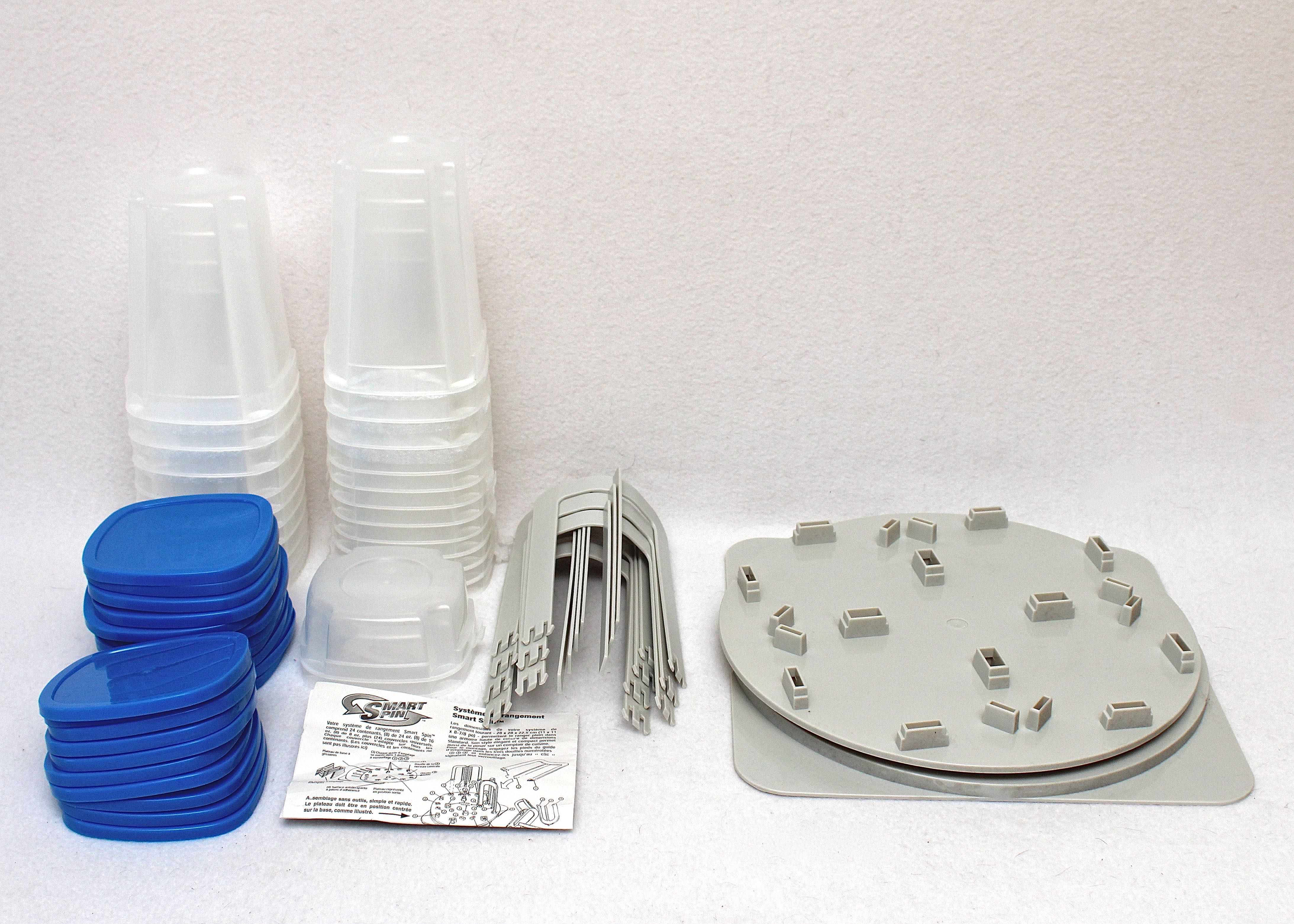 Smart Spin Food Storage Containers with Organizer