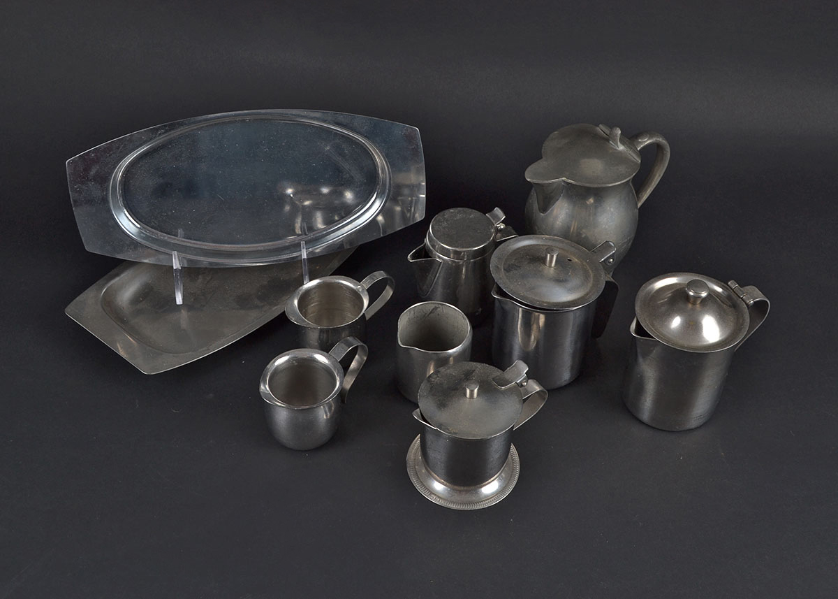 Vintage Stainless and Pewter Creamers