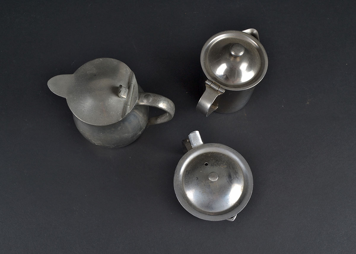 Vintage Stainless and Pewter Creamers