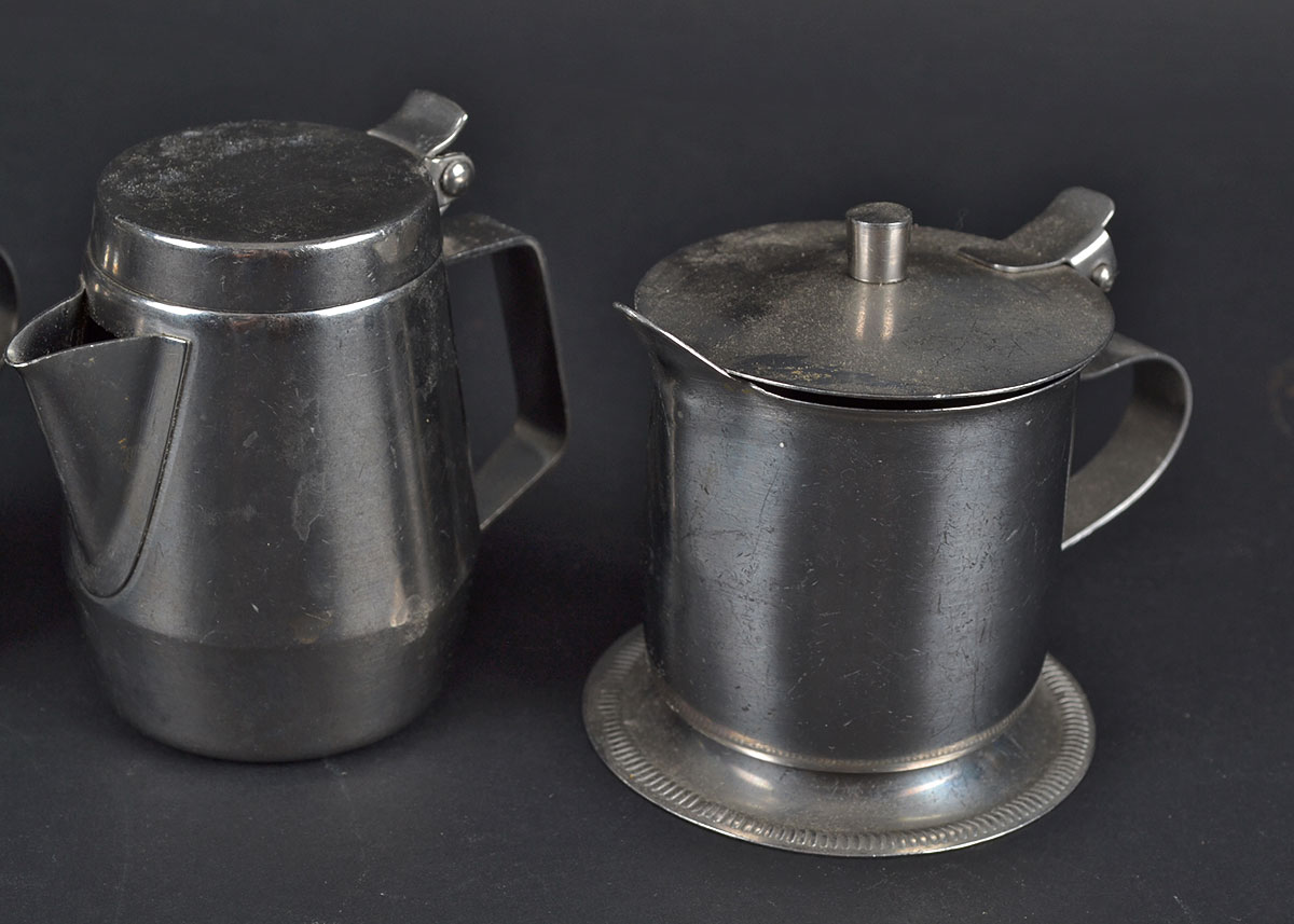 Vintage Stainless and Pewter Creamers