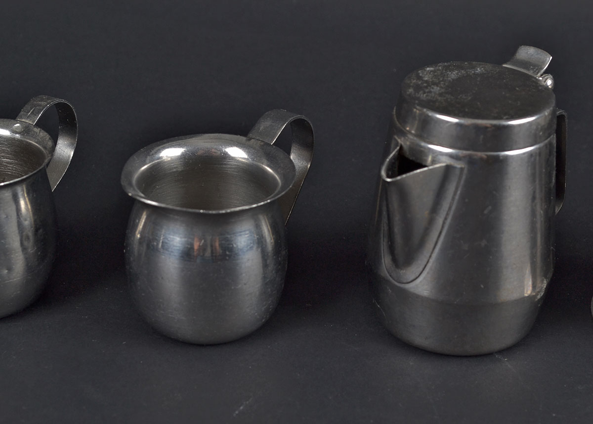 Vintage Stainless and Pewter Creamers