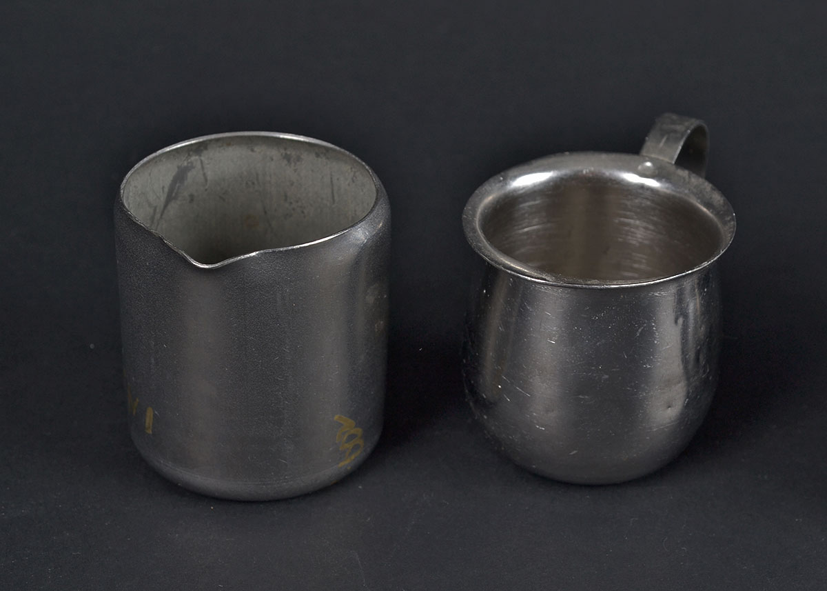 Vintage Stainless and Pewter Creamers