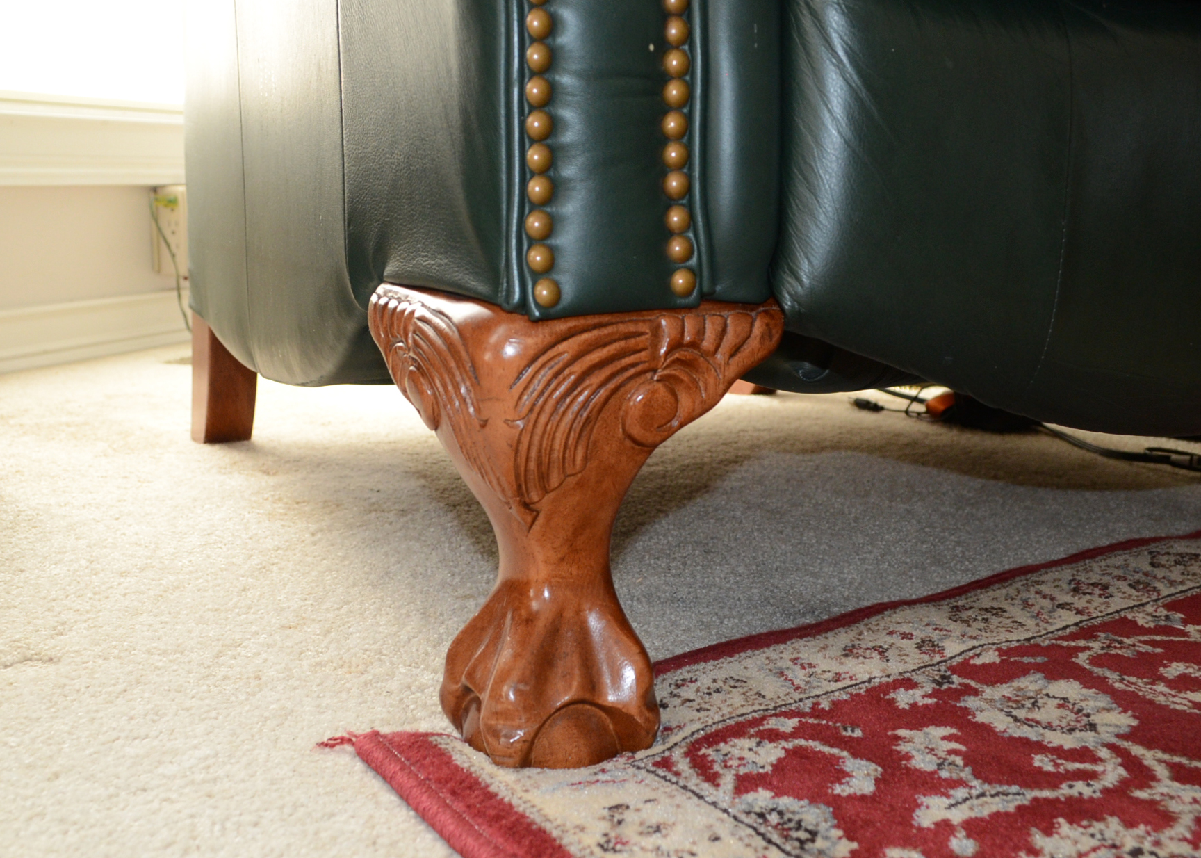 Lazy-Boy Contemporary Green Leather Recliner