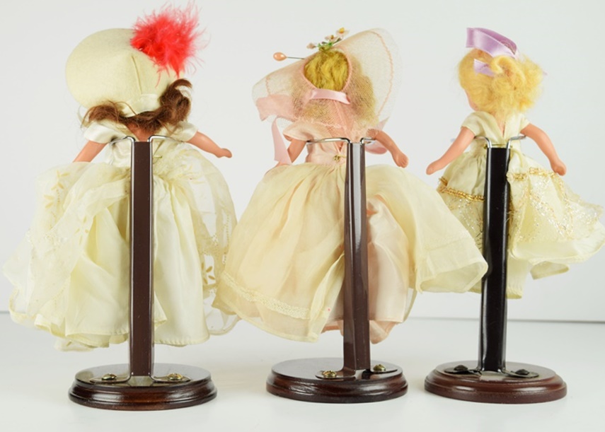 Five Circa 1950s Nancy Ann "Frozen Leg" Storybook Dolls