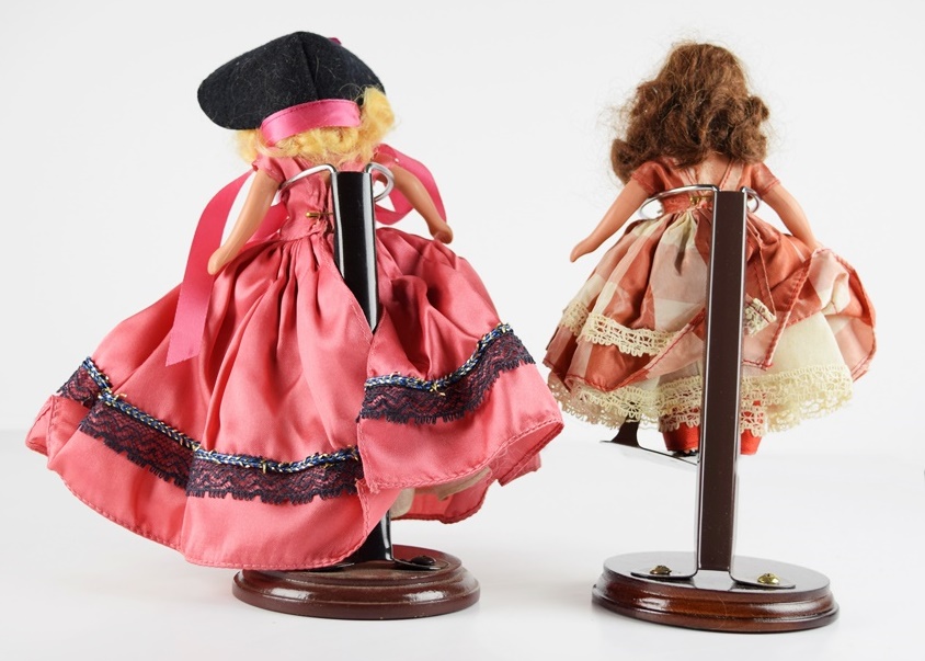 Five Circa 1950s Nancy Ann "Frozen Leg" Storybook Dolls