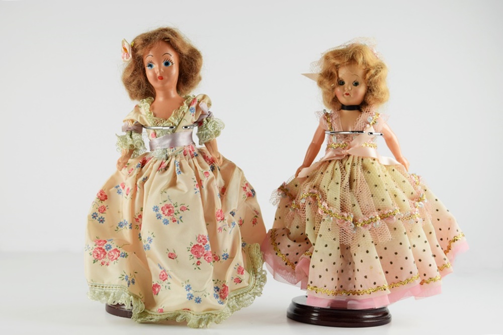 Five Circa 1950s Nancy Ann "Frozen Leg" Storybook Dolls