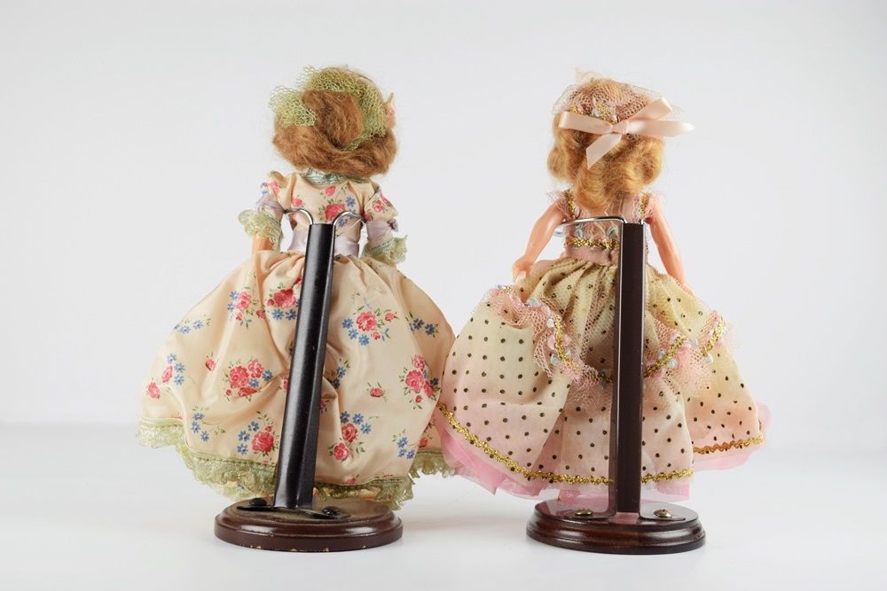 Five Circa 1950s Nancy Ann "Frozen Leg" Storybook Dolls