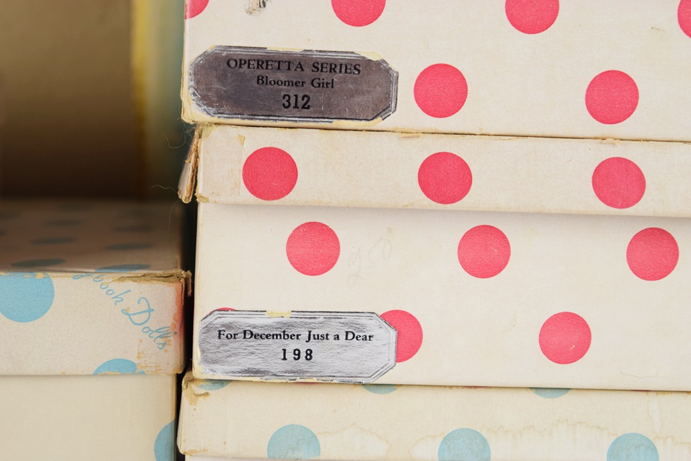 Five Circa 1950s Nancy Ann "Frozen Leg" Storybook Dolls