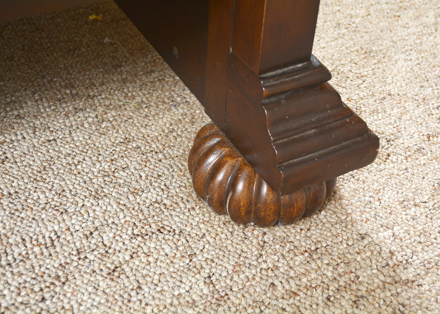 Dark Stain Cherry Queen Bed Frame