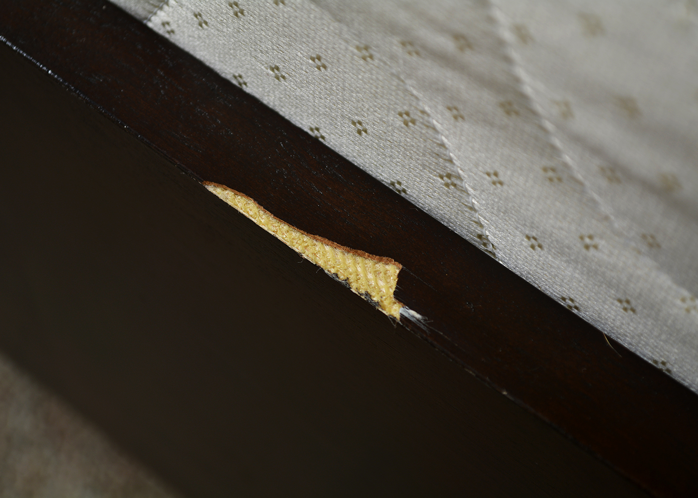 Dark Stain Cherry Queen Bed Frame