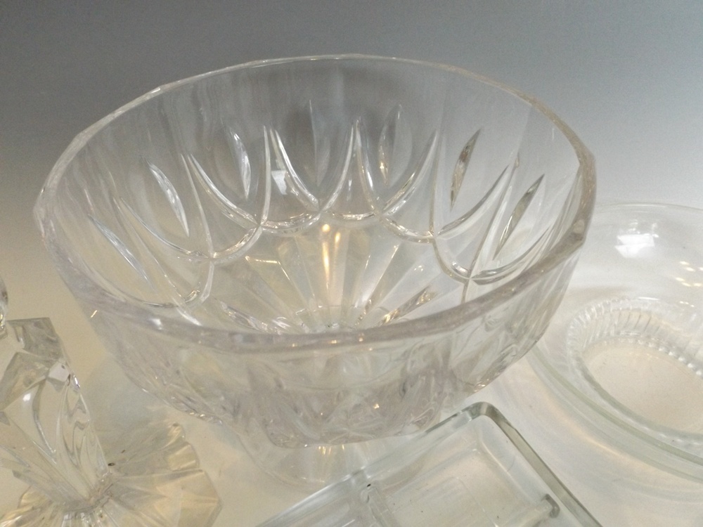Vintage Pressed Glass Collection and Crystal Candleholder