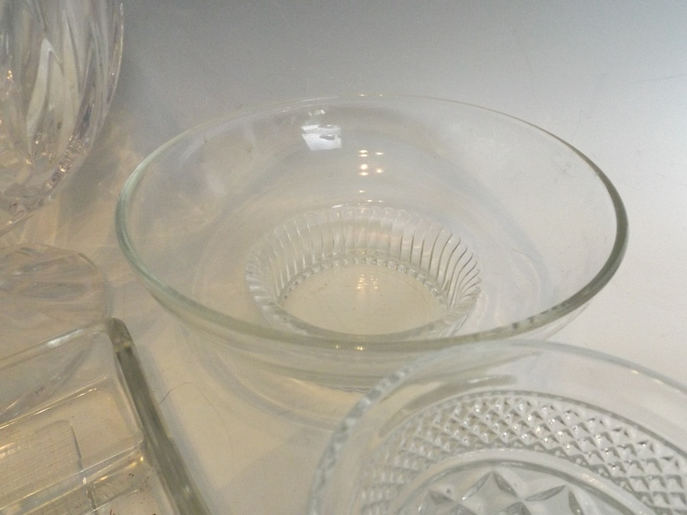 Vintage Pressed Glass Collection and Crystal Candleholder