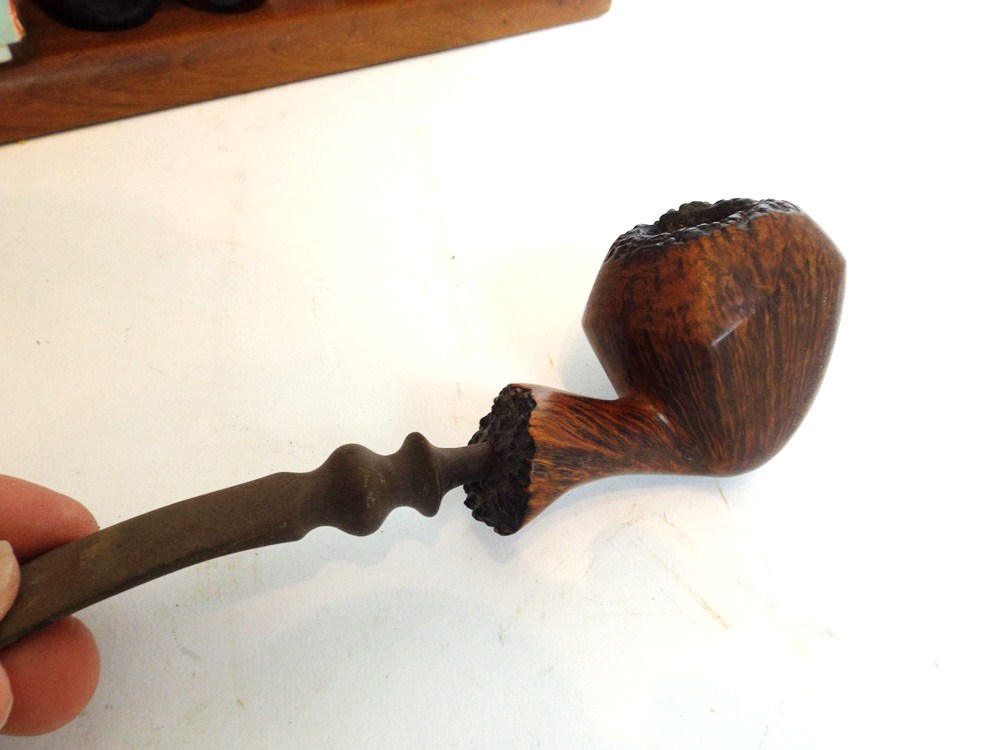 Vintage Pipe Collection with Display Stand