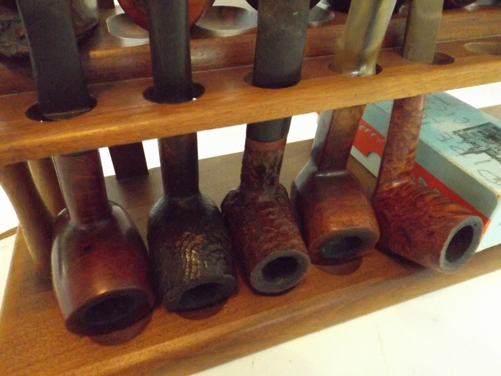 Vintage Pipe Collection with Display Stand