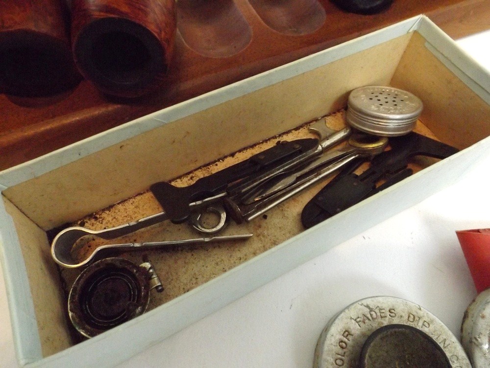 Vintage Pipe Collection with Display Stand