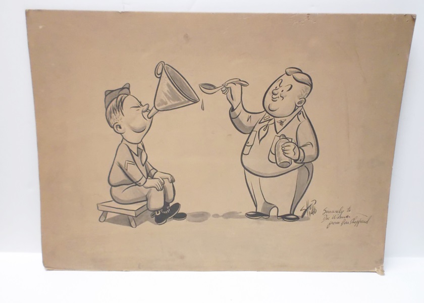 Signed Original Cartoon by WWI Artist Don Sheppard