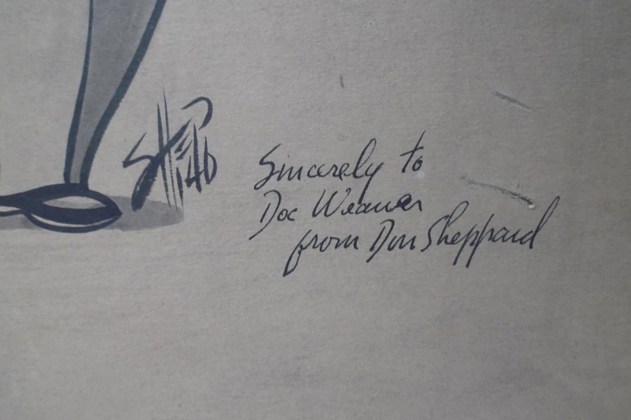 Signed Original Cartoon by WWI Artist Don Sheppard