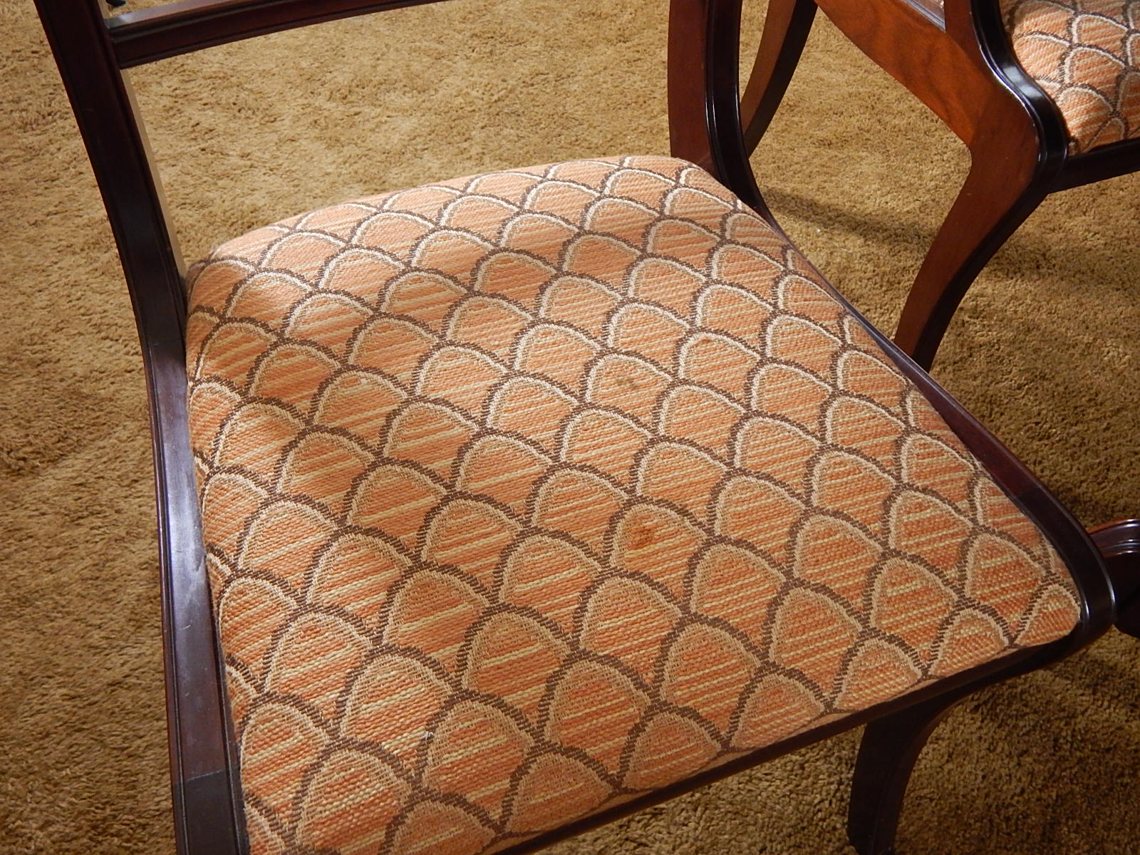 Mahogany Duncan Phyfe Styled Dining Table and Chairs