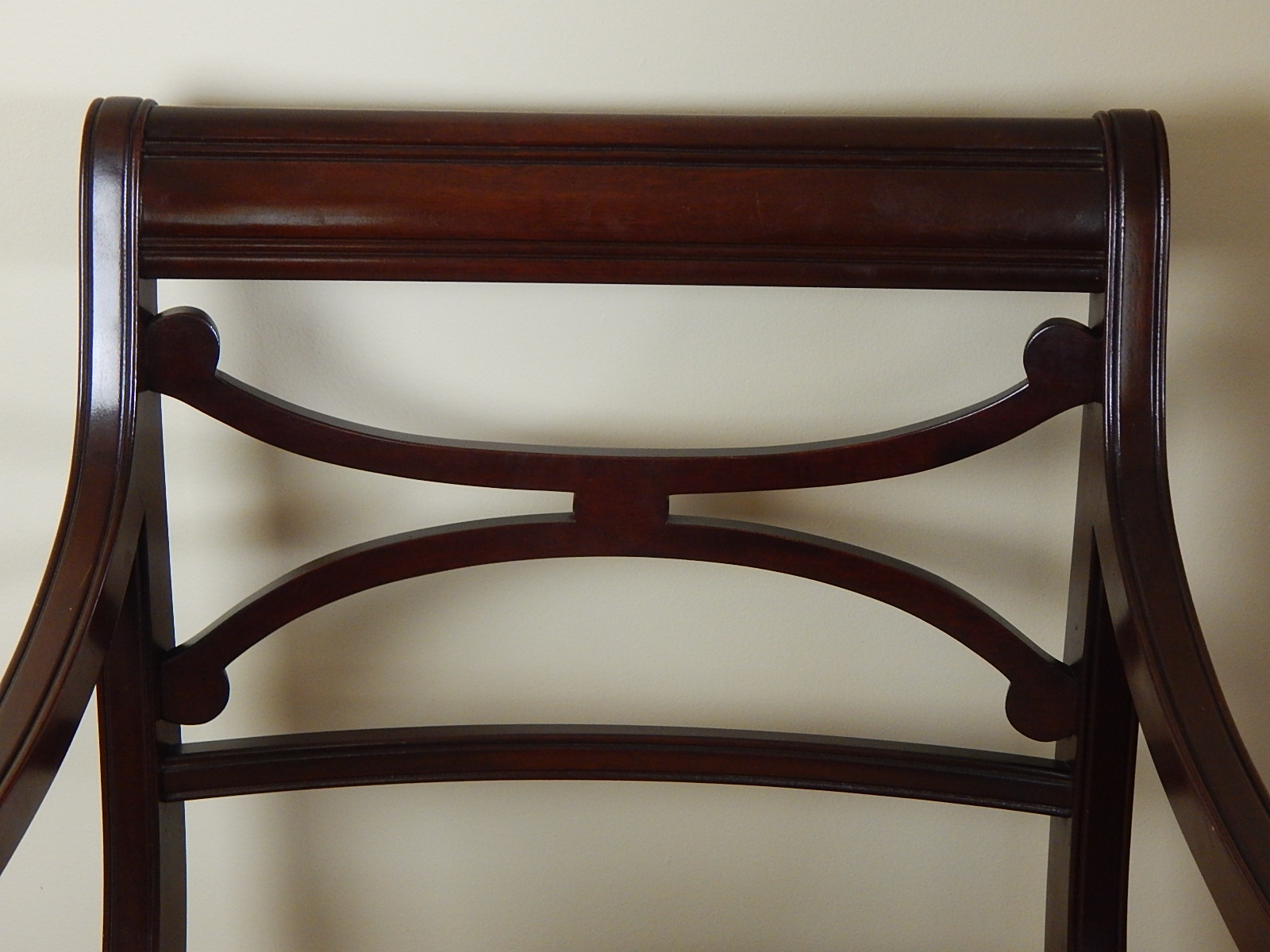 Mahogany Duncan Phyfe Styled Dining Table and Chairs