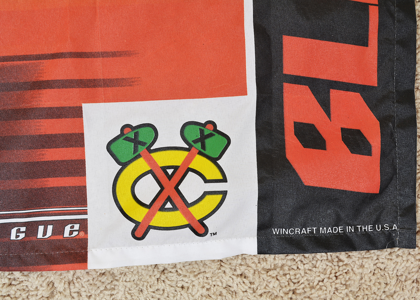 Jeremy Roenick Blackhawks 2010 Stanley Cup Final Jersey and Flag