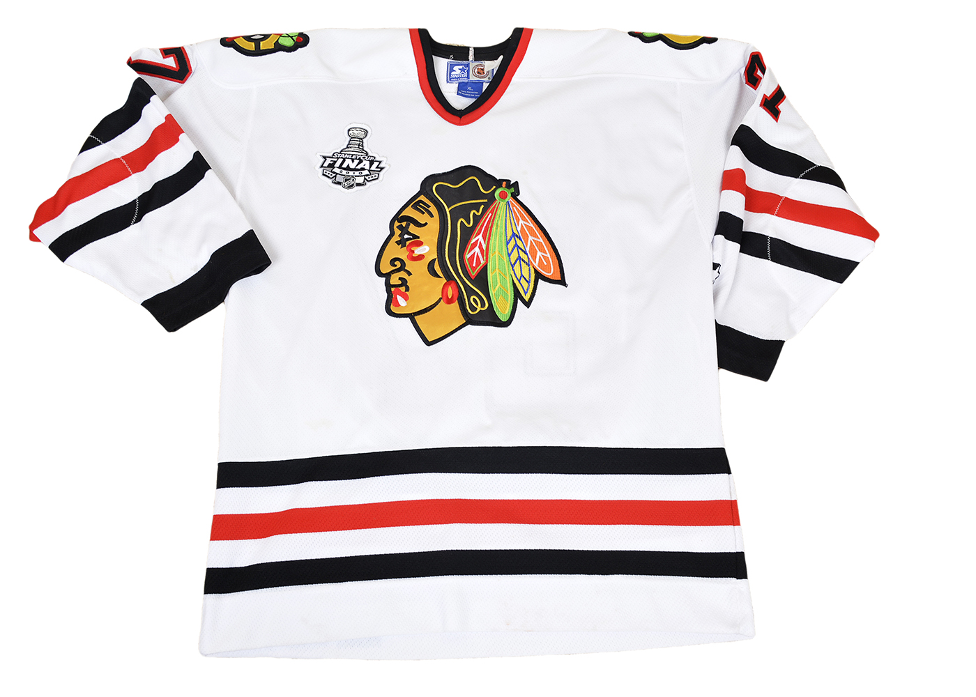 Jeremy Roenick Blackhawks 2010 Stanley Cup Final Jersey and Flag