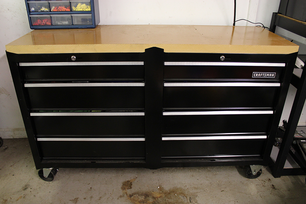 Craftsman Rolling Tool Cart and Organized Tools