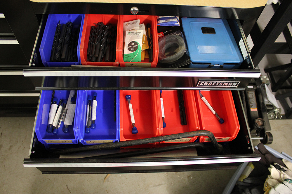 Craftsman Rolling Tool Cart and Organized Tools
