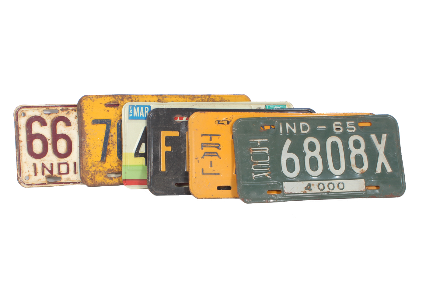Vintage Indiana License Plates