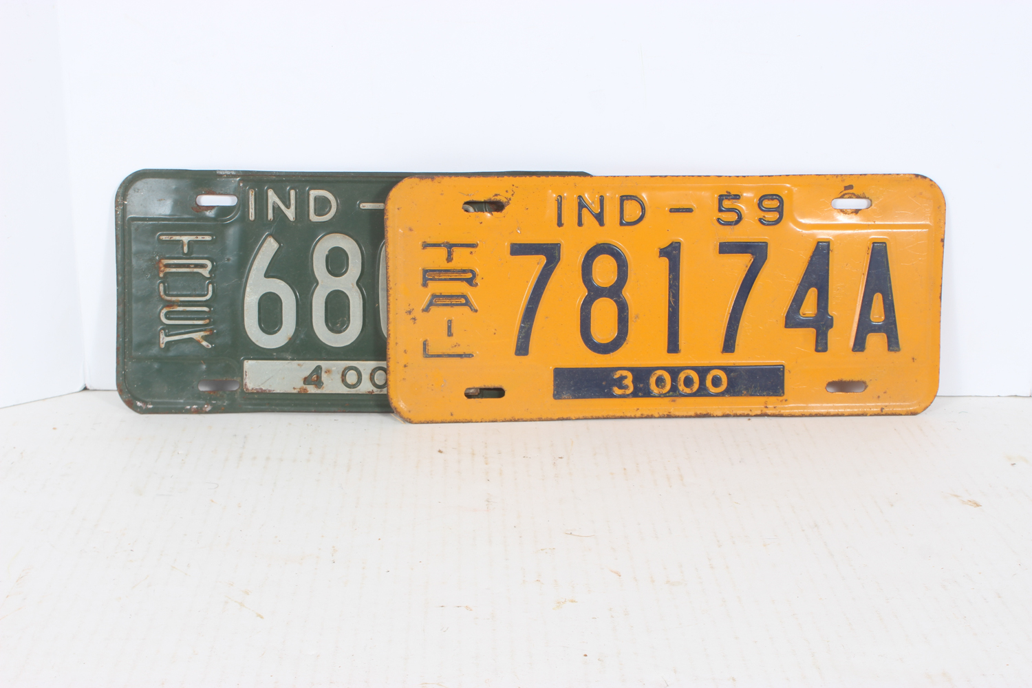 Vintage Indiana License Plates