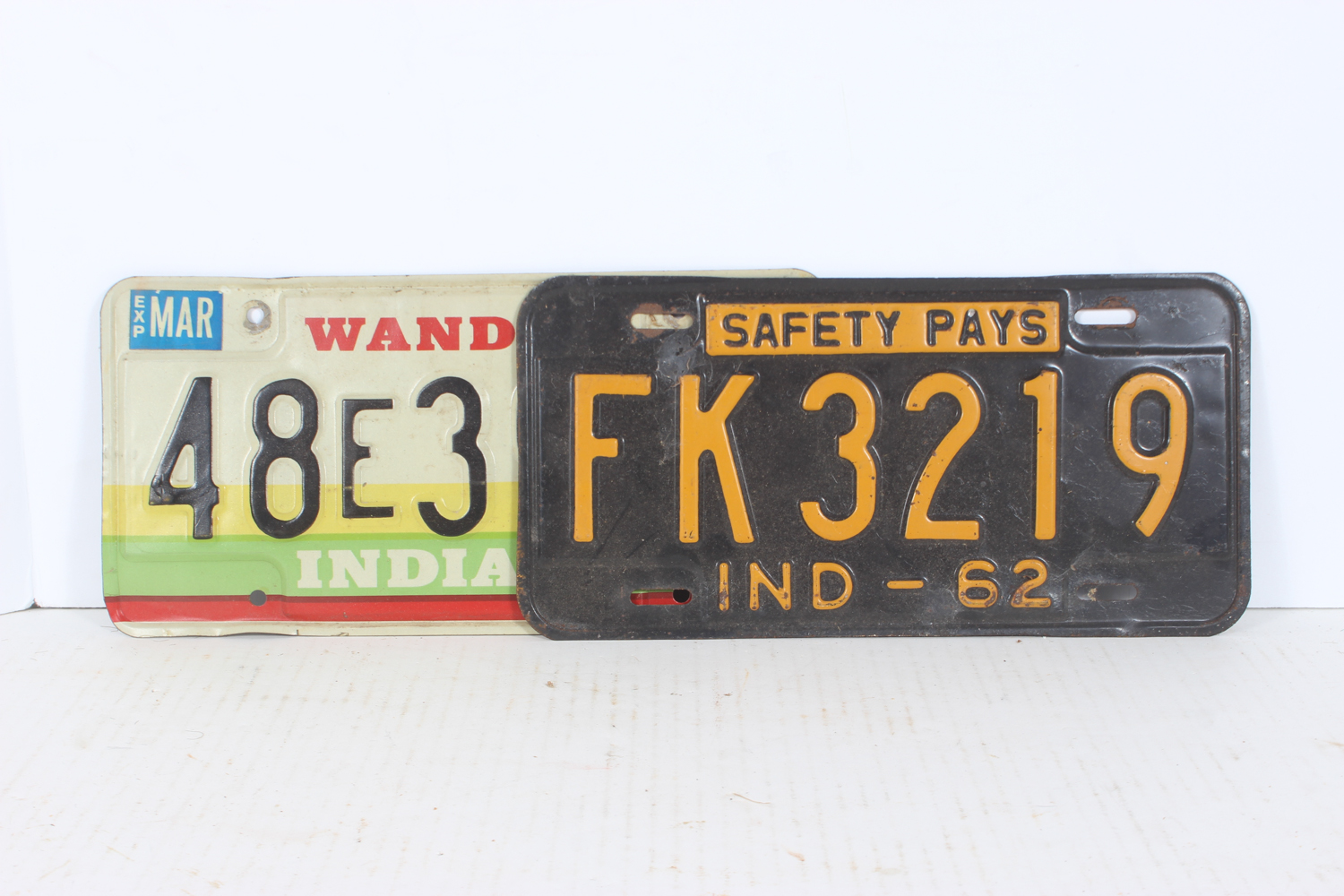 Vintage Indiana License Plates