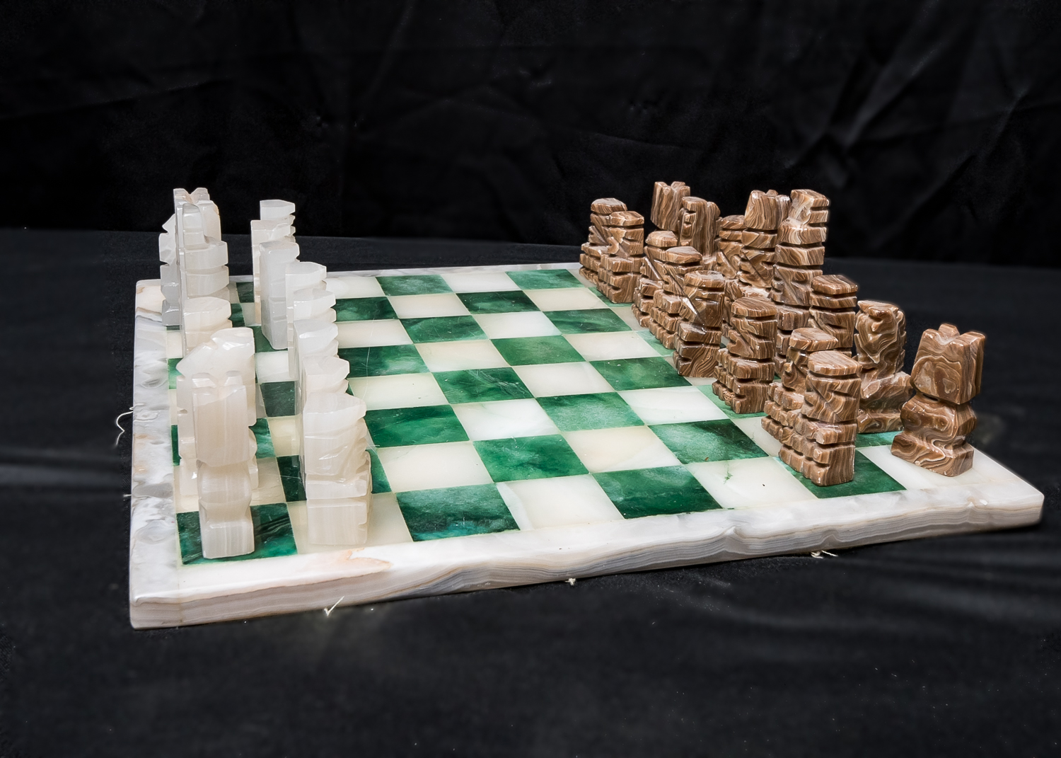 Aztec marble chess online set