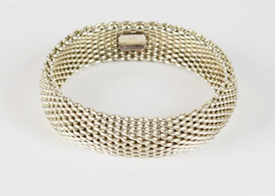 Classic Tiffany & Co. "Somerset" Sterling Silver Mesh Bracelet