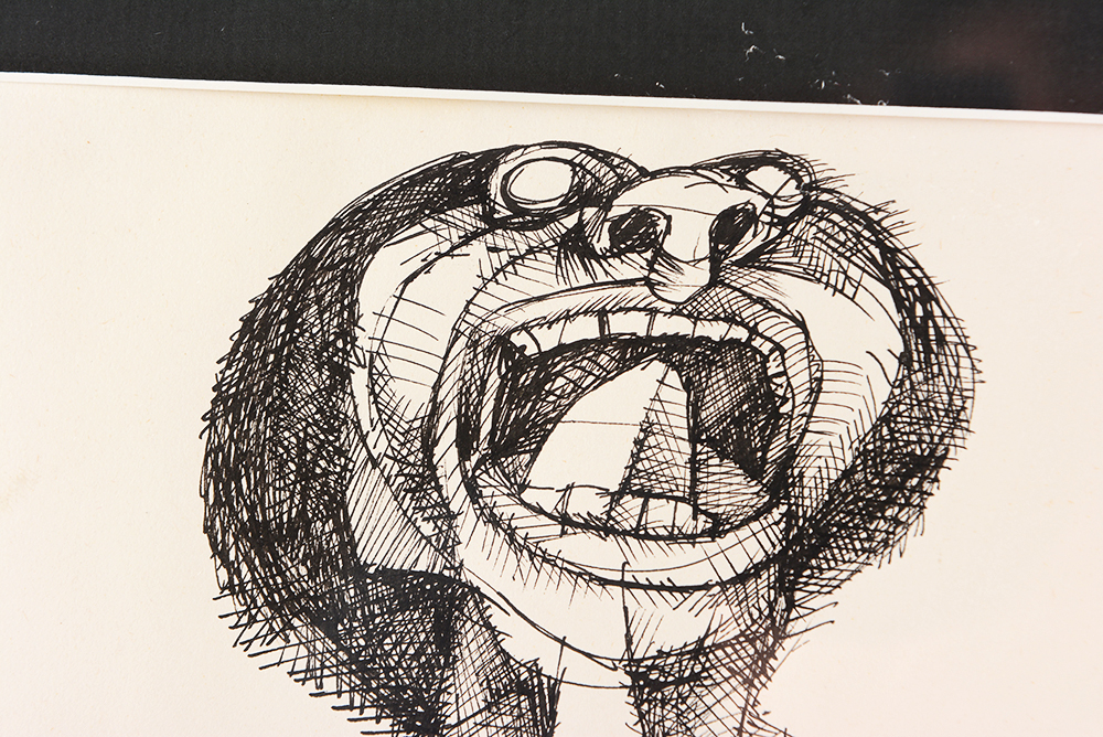 Ang Kiukok "Man in Agony" Ink Drawing