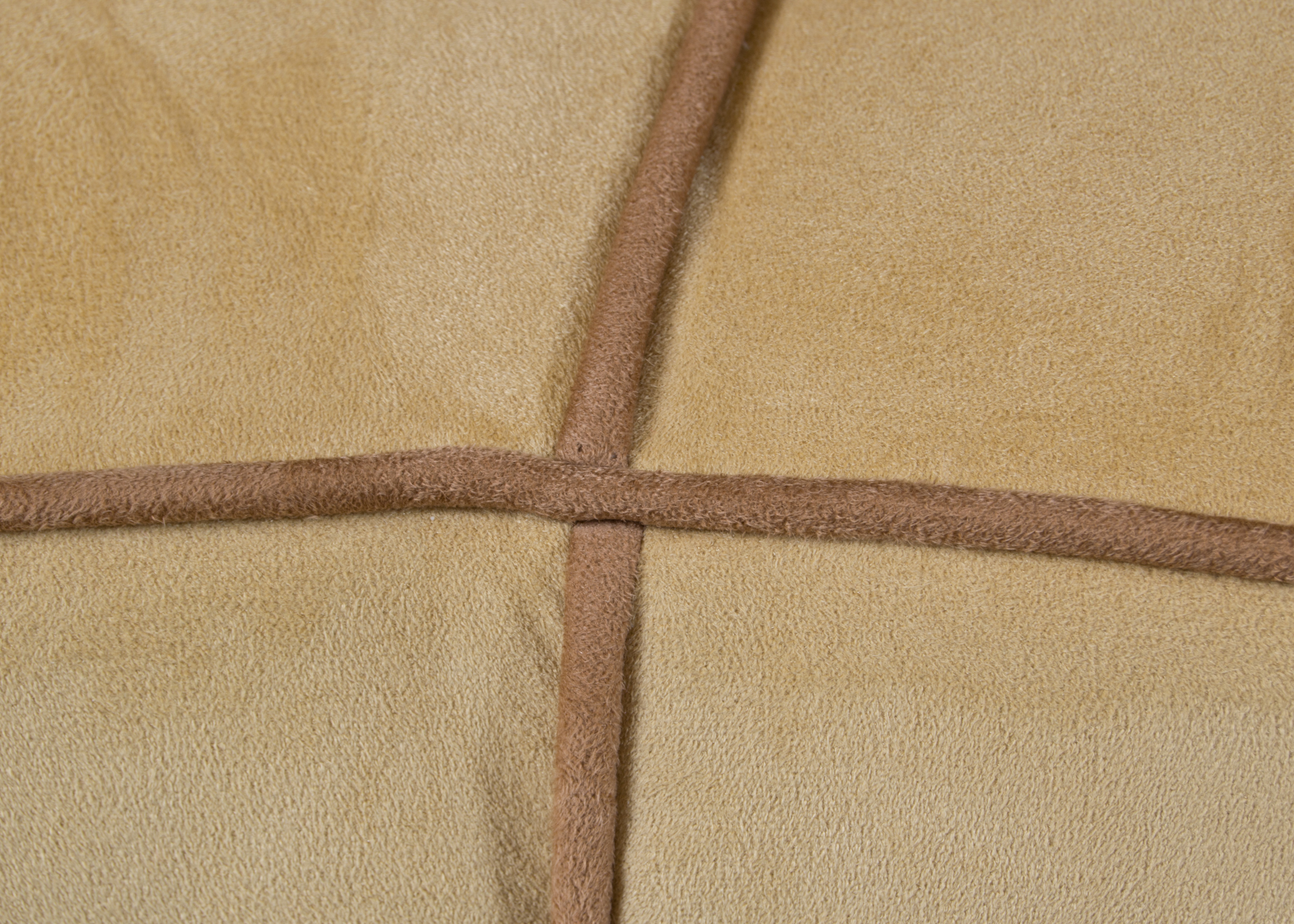 Swaim Curved Wheat Suede Sofa II