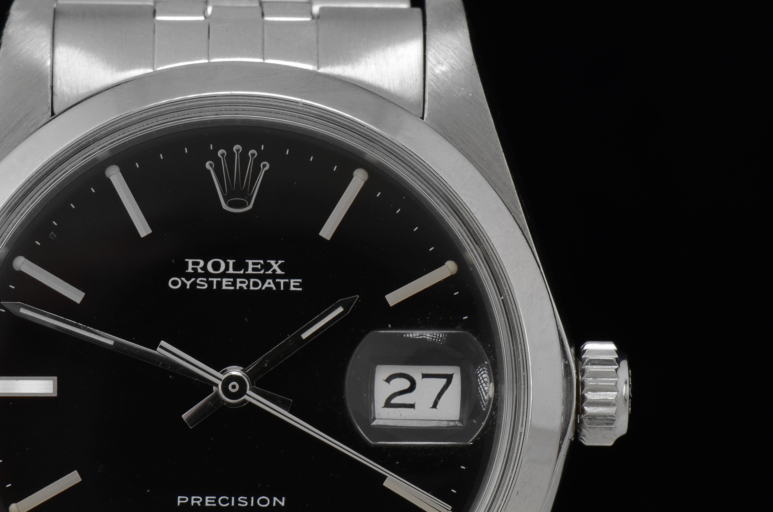 Men's Rolex OysterDate Precision Steel 6694 34mm Jubilee Watch