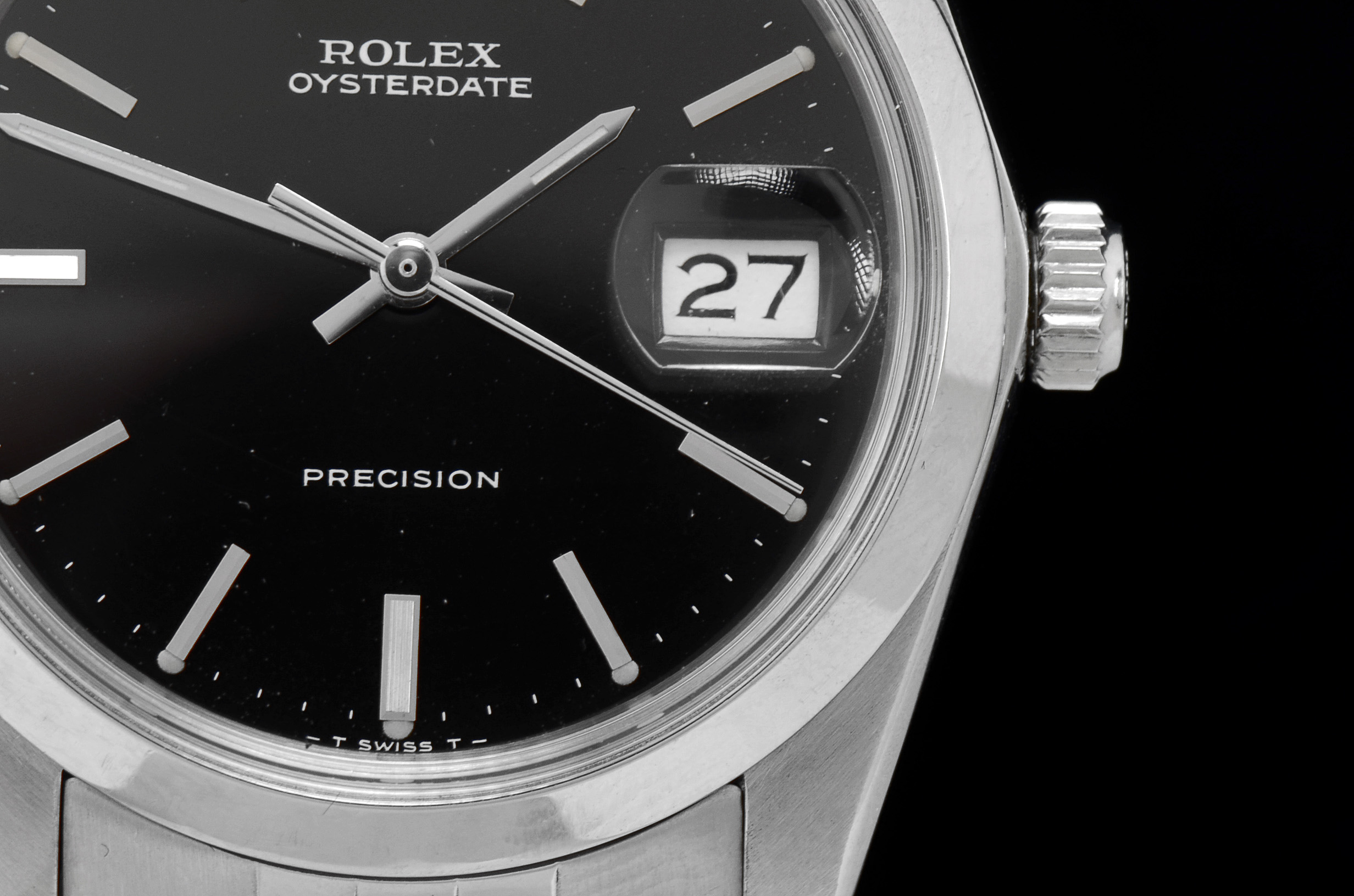 Men's Rolex OysterDate Precision Steel 6694 34mm Jubilee Watch