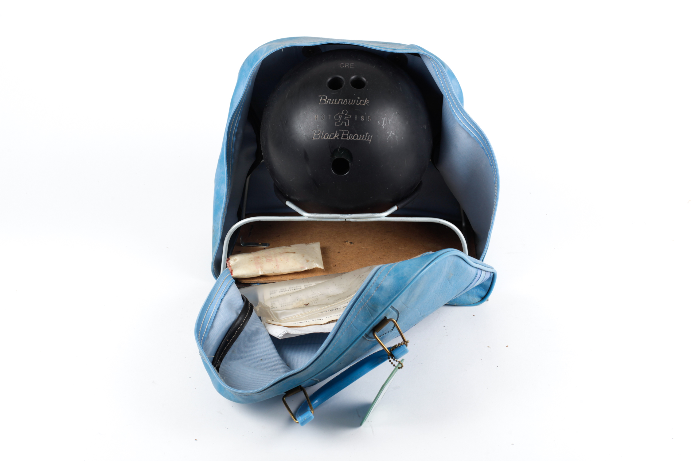 Vintage Bowling Ball and Bag