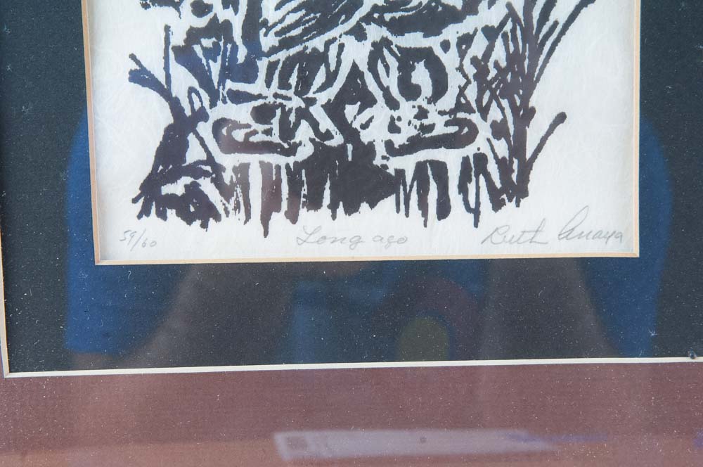 Original Intaglio Print "Long Ago" by Ruth Anaya