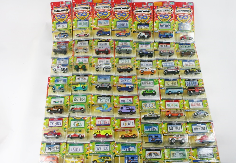 Lot of 49 Matchbox Across America 50th Birthday Series