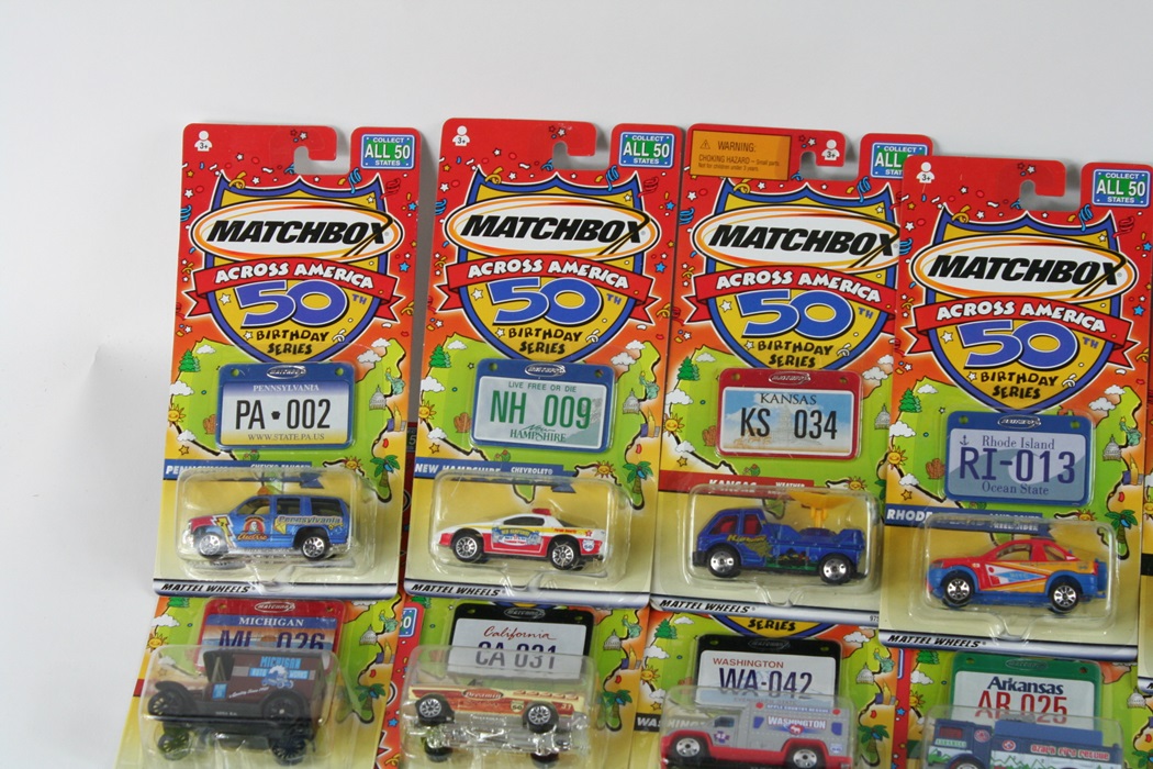 Lot of 49 Matchbox Across America 50th Birthday Series