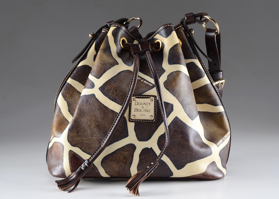 Dooney and Bourke Giraffe Print Leather Hand Bag Everything But The House
