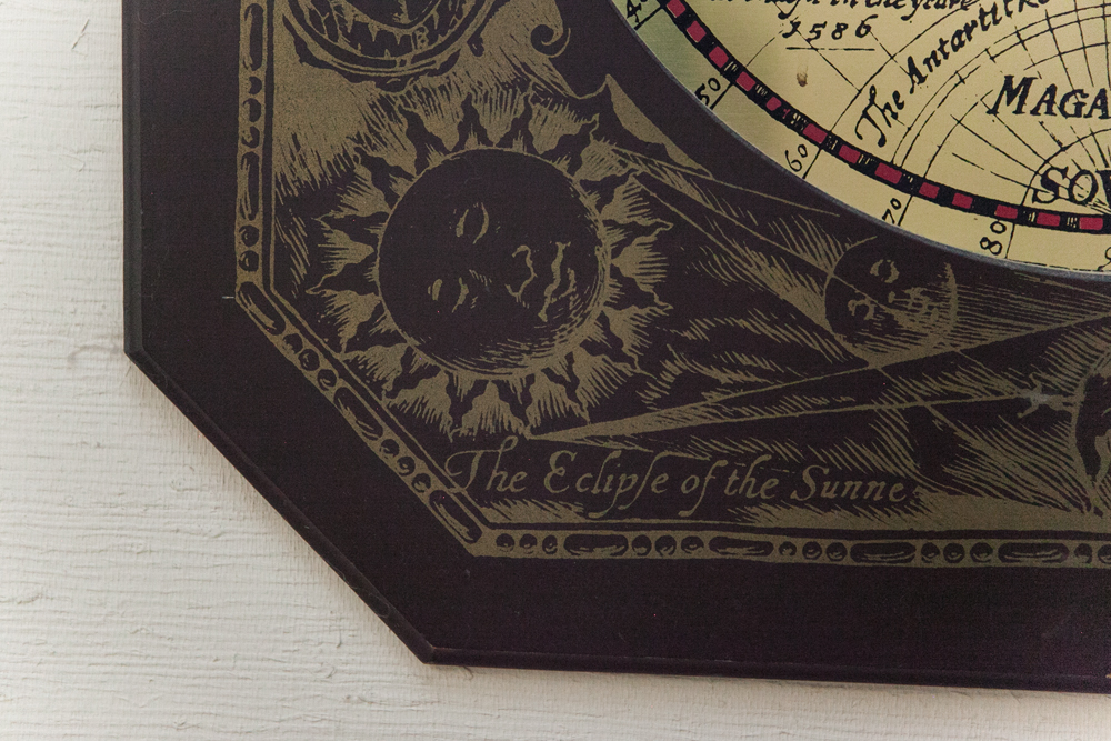 Maskateers Inc. Brass and Wood Old World Map