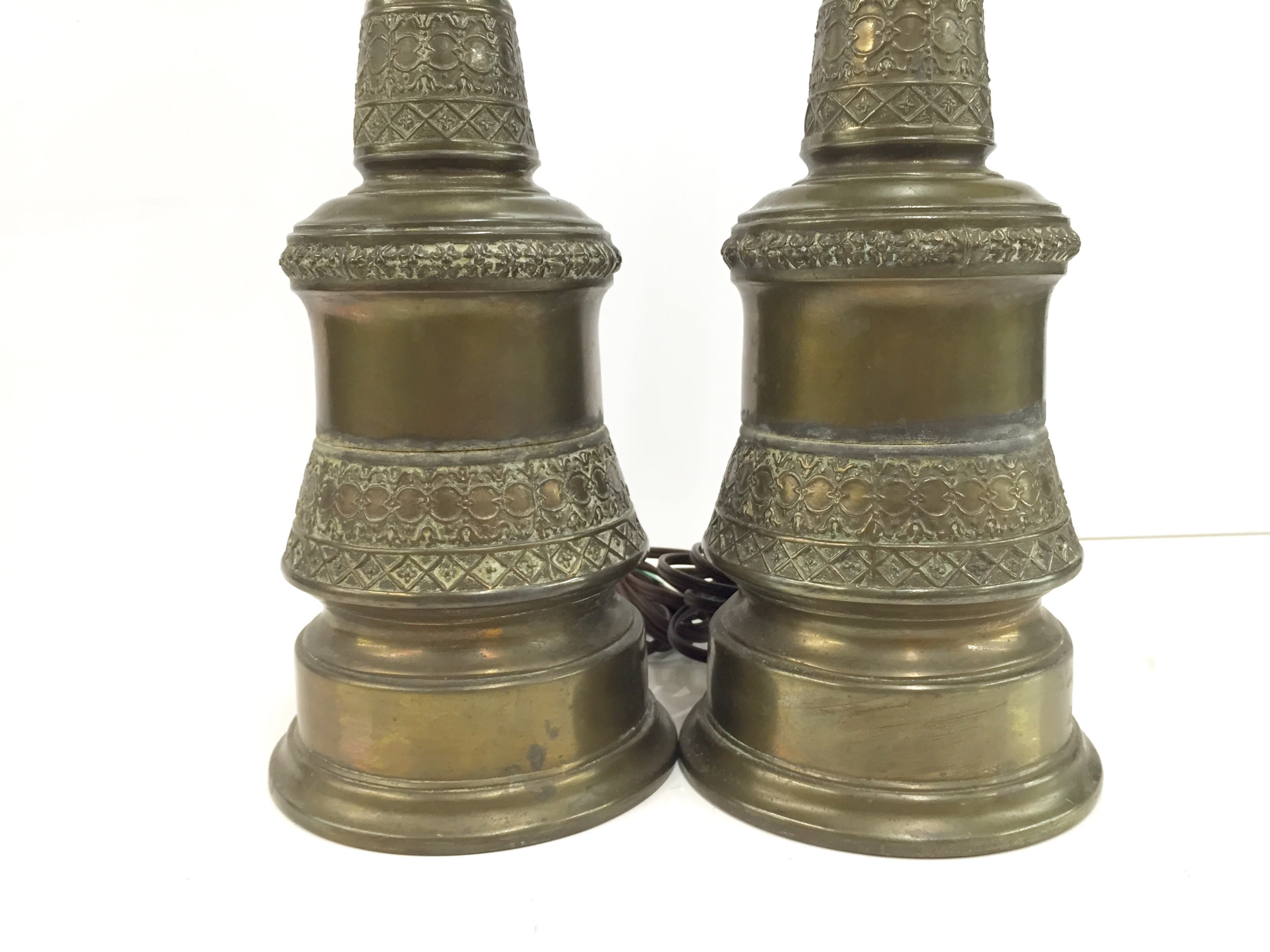 Vintage Stamped Metal Lamps