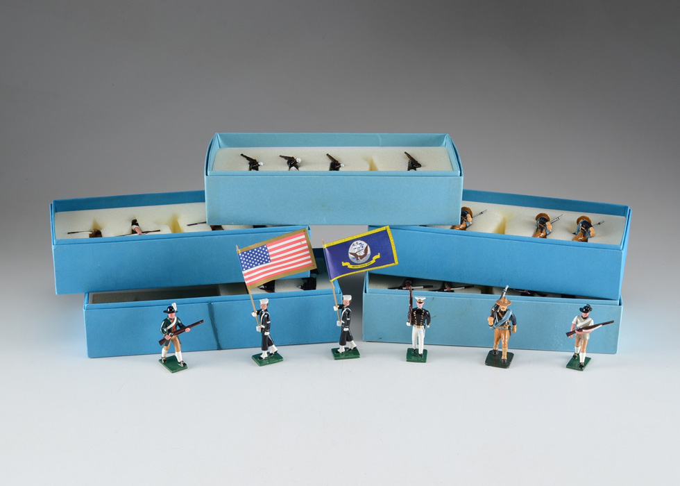 Boxes of Miniature Military Lead Figurines