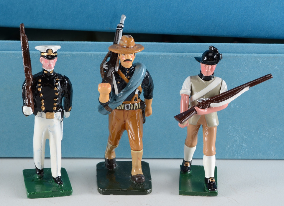 Boxes of Miniature Military Lead Figurines