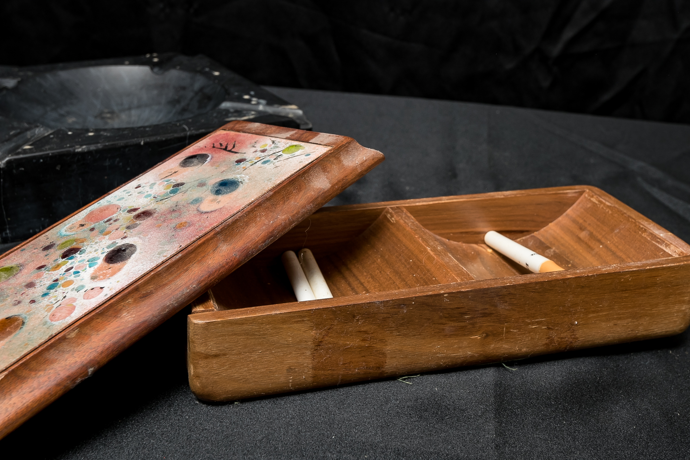 Vintage Ash Receivers and Cigarette Box